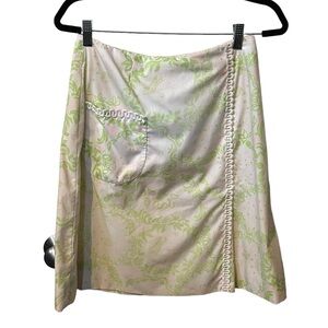 Lilly Pulitzer Vintage Late 60’s/Early 70’s Pink & Green Rickrack Trim 6 Skirt.